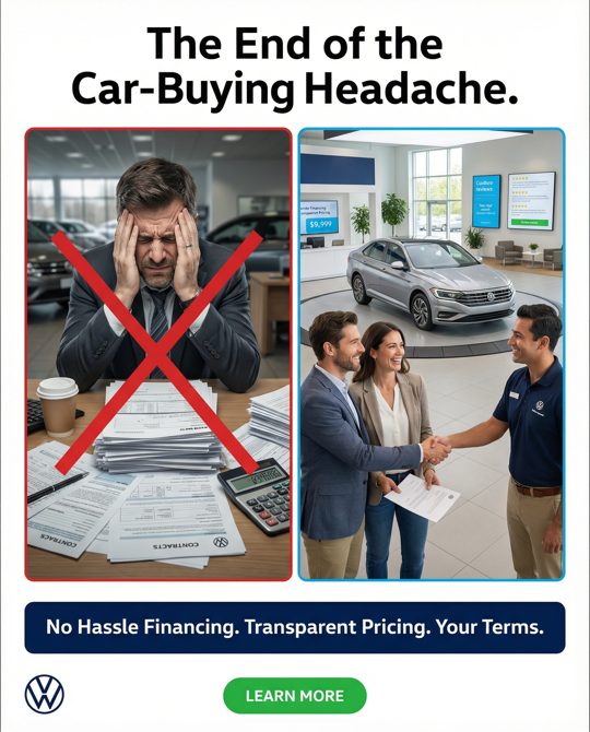 Volkswagen of Lebanon ad 3: The End of the Car-Buying Headache