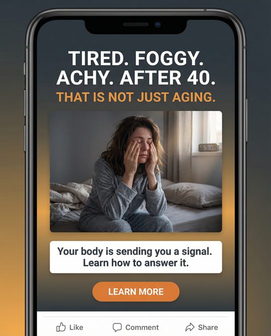 Ageless Energy ad 1: The "This Isn't Normal" Ad